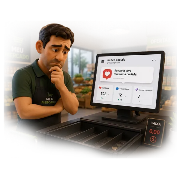 O cliente passa na porta e não entra