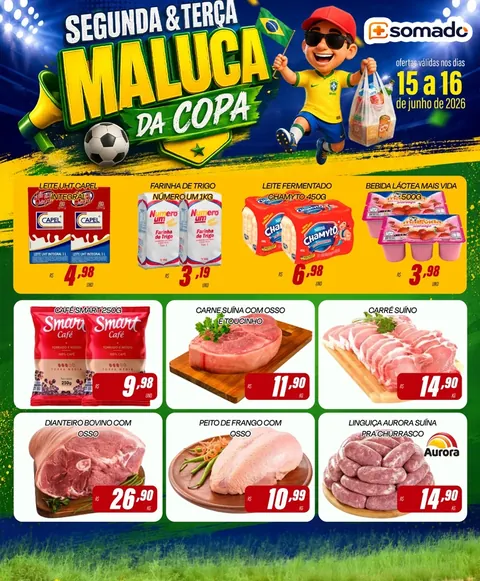Encarte de supermercado produzido pela Somado