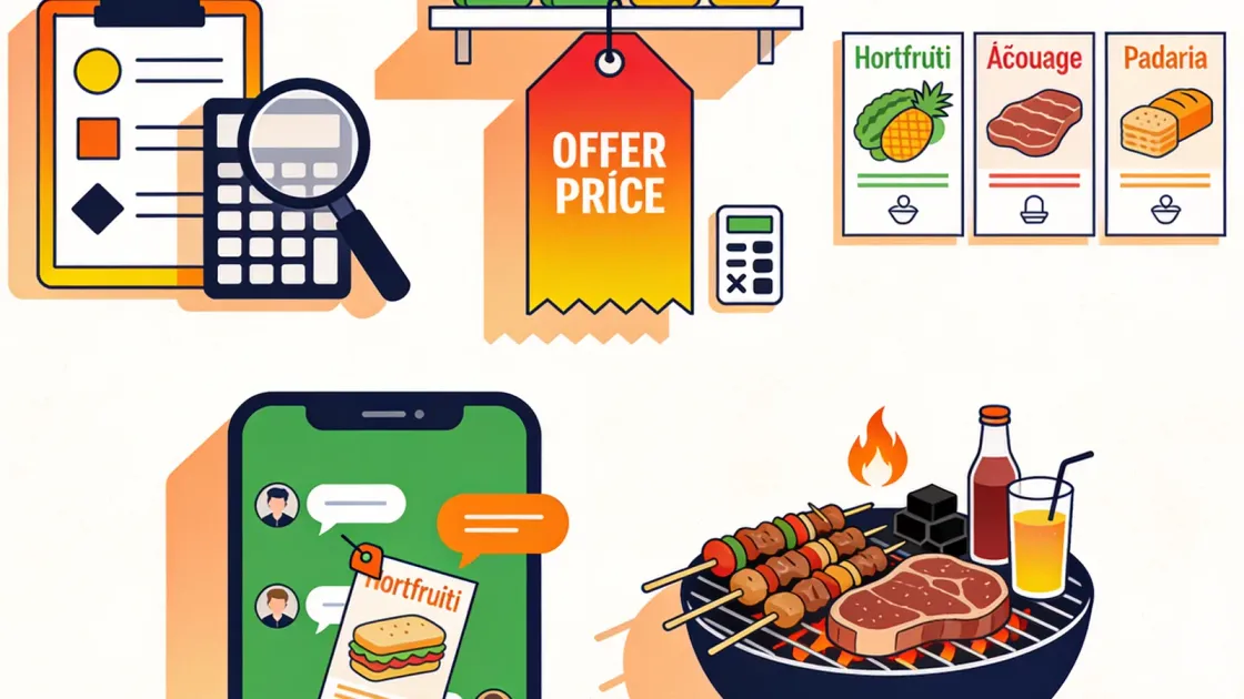 Etiqueta de preço de oferta em um supermercado